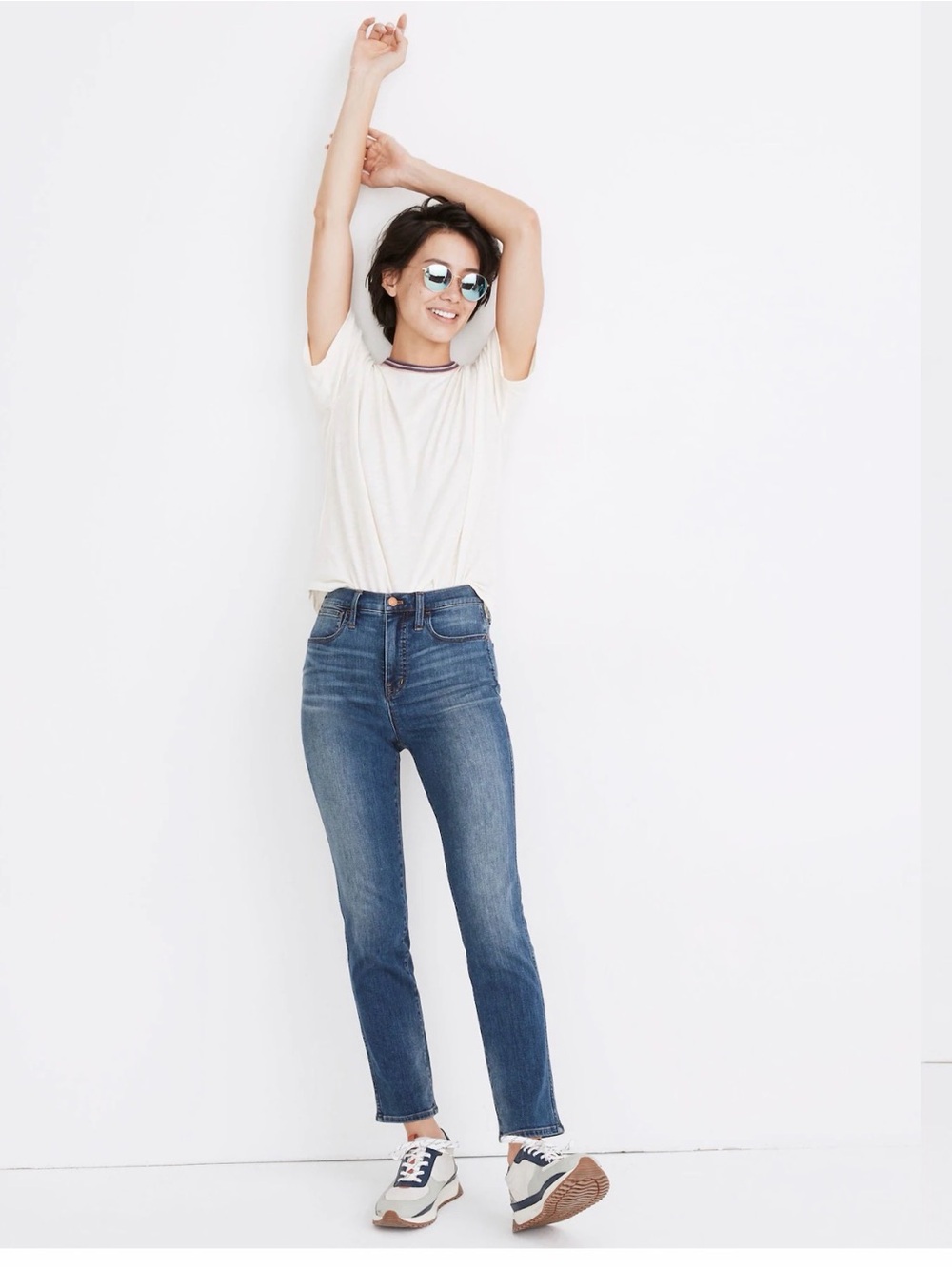 Madewell roadtripper stovepipe jeans, 25